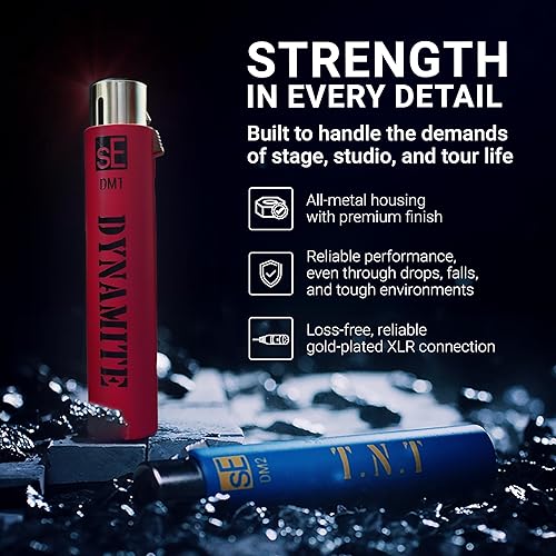 Miniatura 8 de sE Electronics DM1 Dynamite - Preamplificador de micrófono en línea ultradelgado para cinta y micrófonos dinámicos, preamplificador de micrófono con