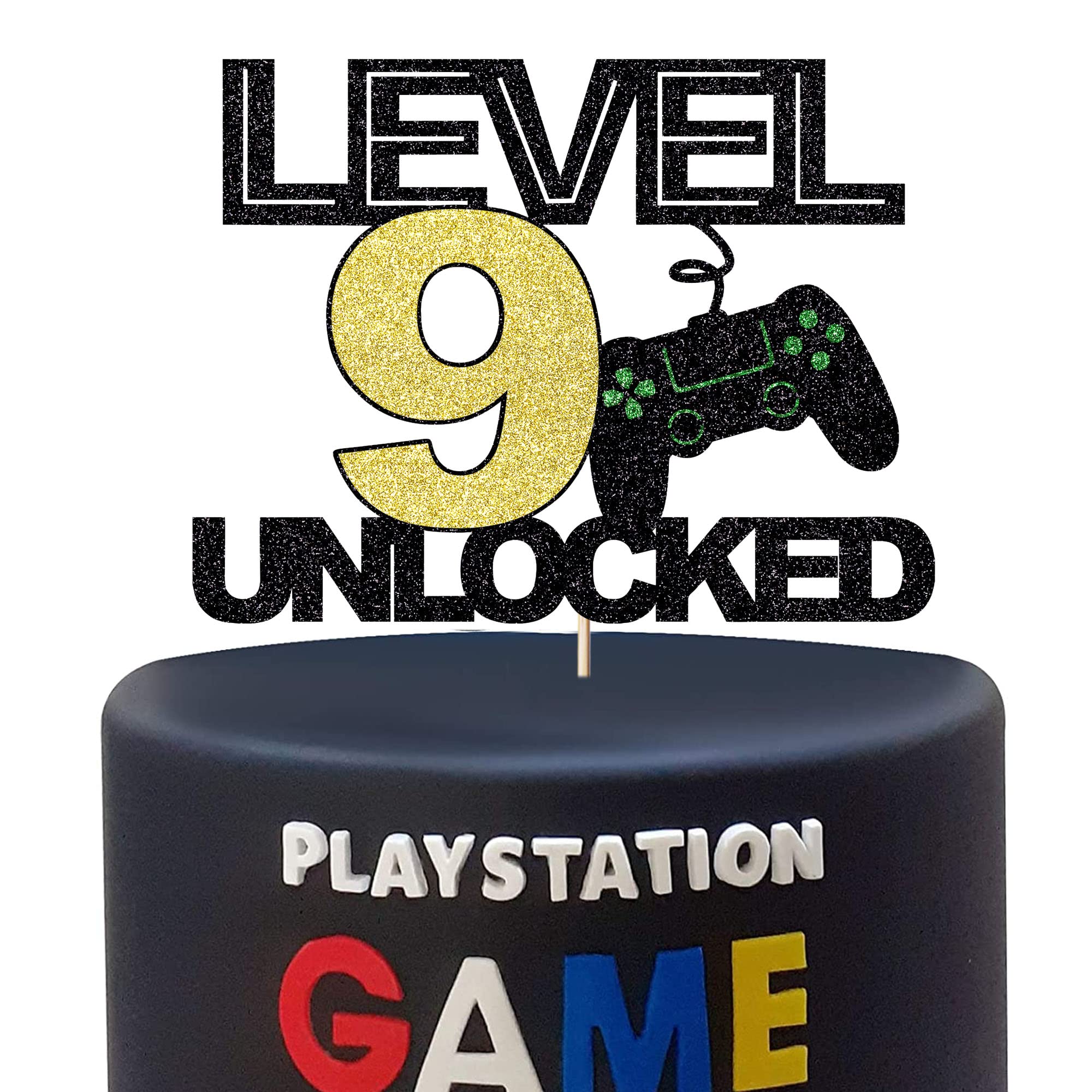 Video Game Cake Topper, Level 9 Unlocked Cake Toppers...