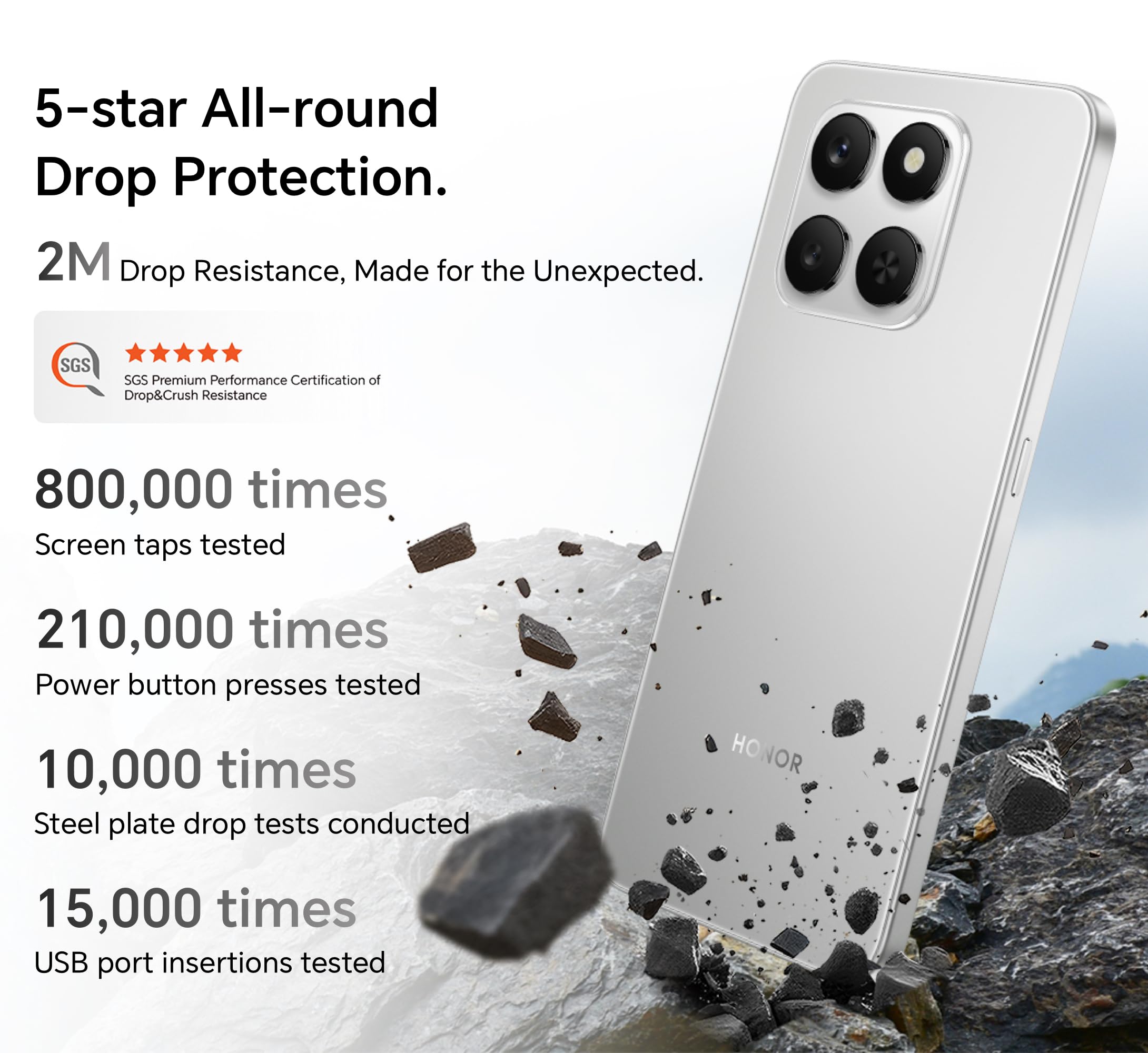 Honor 400 Smart 5G 17,2 cm [6.77] Doppia SIM Android 15 USB tipo-C 4 GB 128 GB 6500 mAh Nero (HONOR 400 SMART 4GB+128GB VELVET BLA)