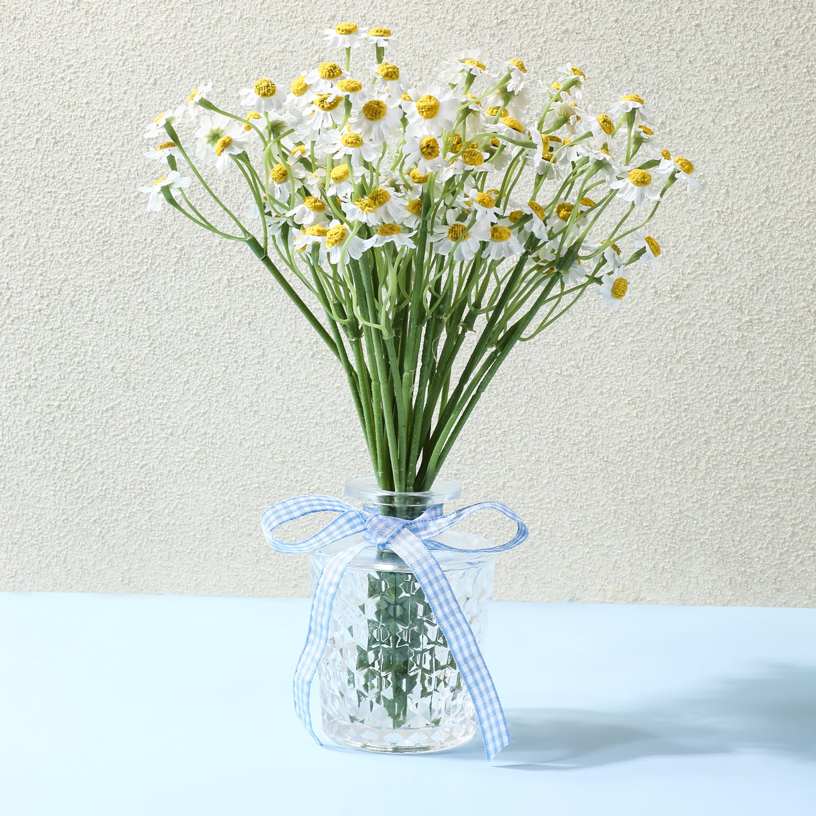 Blue Gingham Ribbon - 3/8 Inch X 50 Yards Checkered Craft Ribbon For Hair, Gifts & Decor