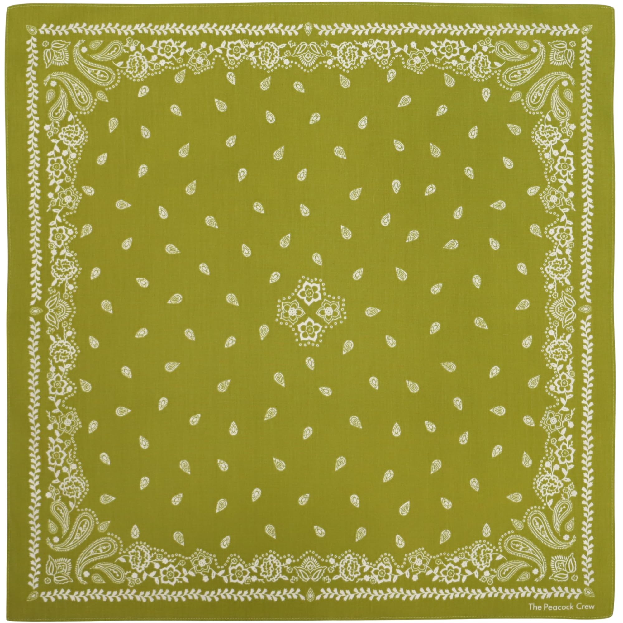 The Peacock Crew Premium Soft Cotton Designer Bandana for Men and Women 22x22 in