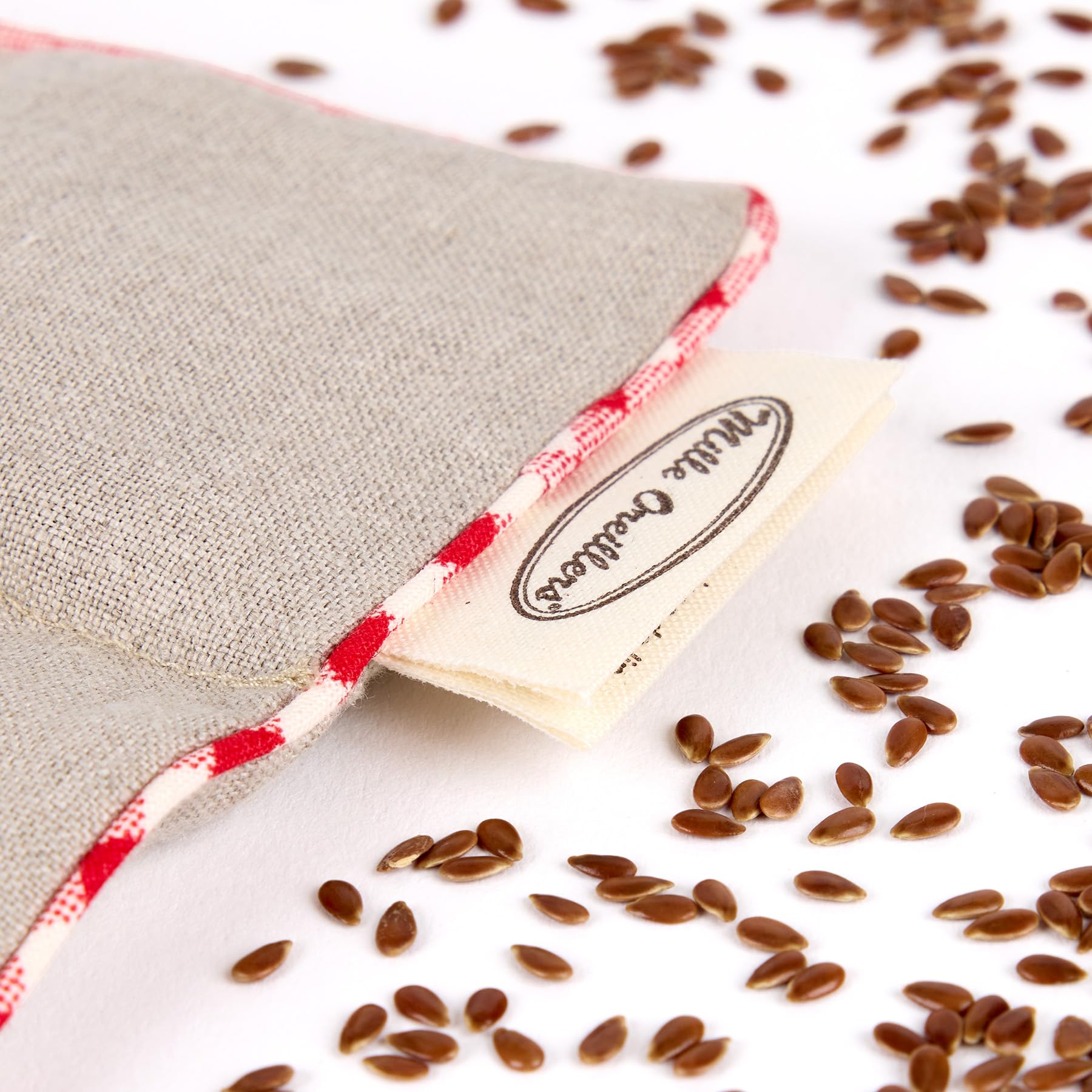 Bolsa de agua caliente femenina - Alivia naturalmente reglas dolorosas, dolor de vientre, dismenorrea - Semillas de lino - Mille Almohadas