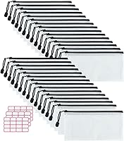 Vista 1 de Vuzvuv 30 bolsas de malla con cremallera de 9.1 x 4.5 pulgadas, bolsa con cremallera a granel, bolsa de malla para archivos, maquillaje