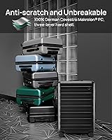 Vista 6 de NINETYGO EQUIPAJE para viaje, Negro