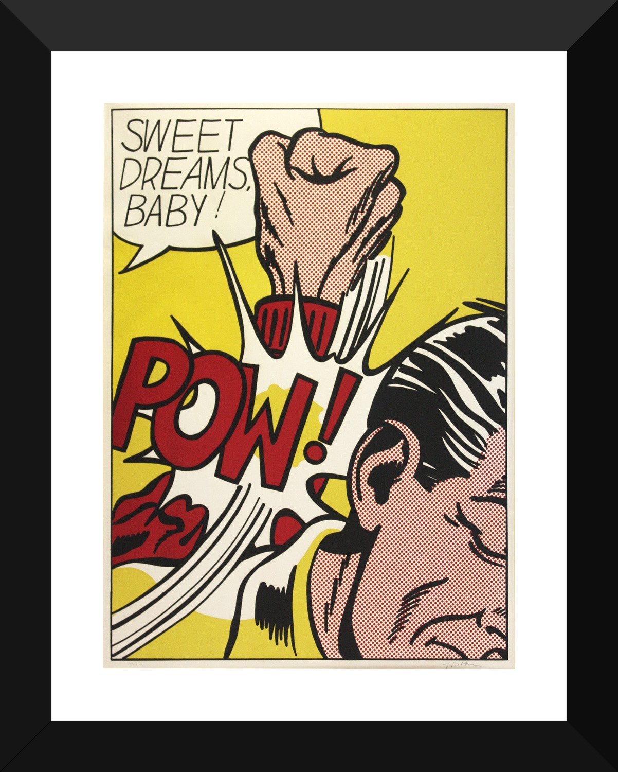 Tallenge - Sweet Dreams by Roy Lichtenstein - Pop Art Collection - Large Digital Print - Framed(22 x 30 inches)