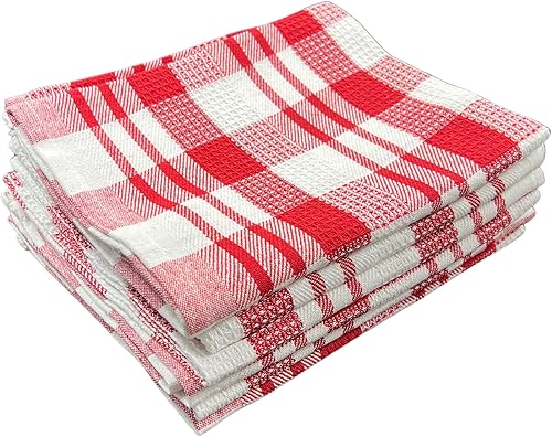 Juego de 6 toallas de cocina de 18 x 26 pulgadas, 100% algodón altamente absorbentes, para cocina, toallas de cocina ultra suaves para bar, manos y