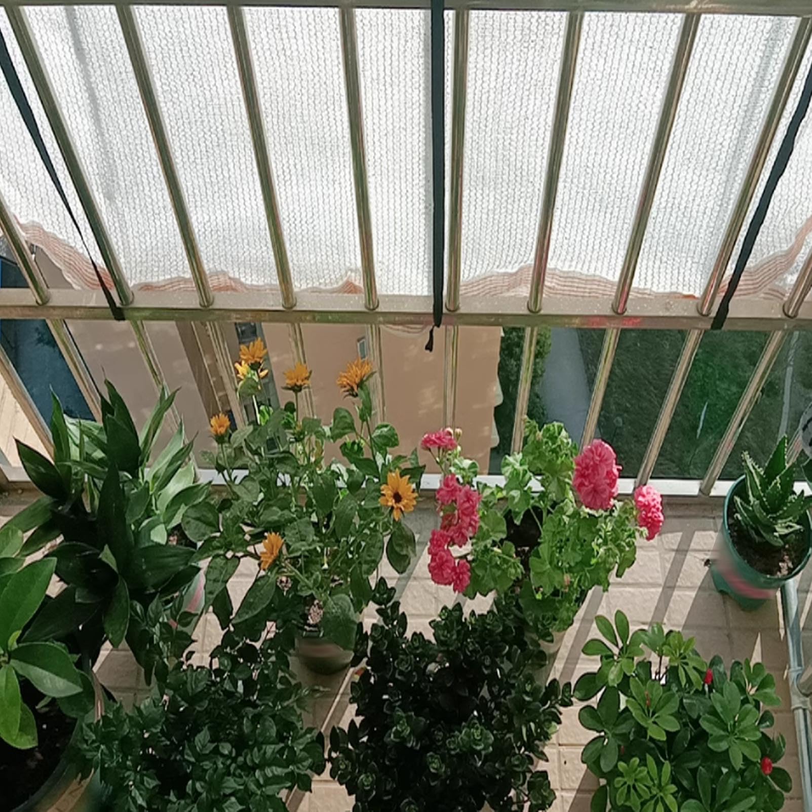 Filet D'Ombrage Blanc pour Potager 60-70% Filet Anti Chaleur, 4 Broches Toile Ombrage Anti Feuille Coupe-Vent Anti-âge Protection Solaire pour Jardin Balcon