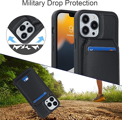 Miniatura 6 de Havaya Magsafe - Funda tipo cartera para iPhone 11 Pro Max, compatible con iPhone 11 Pro Max, con tarjetero, funda desmontable de cuero magnético,