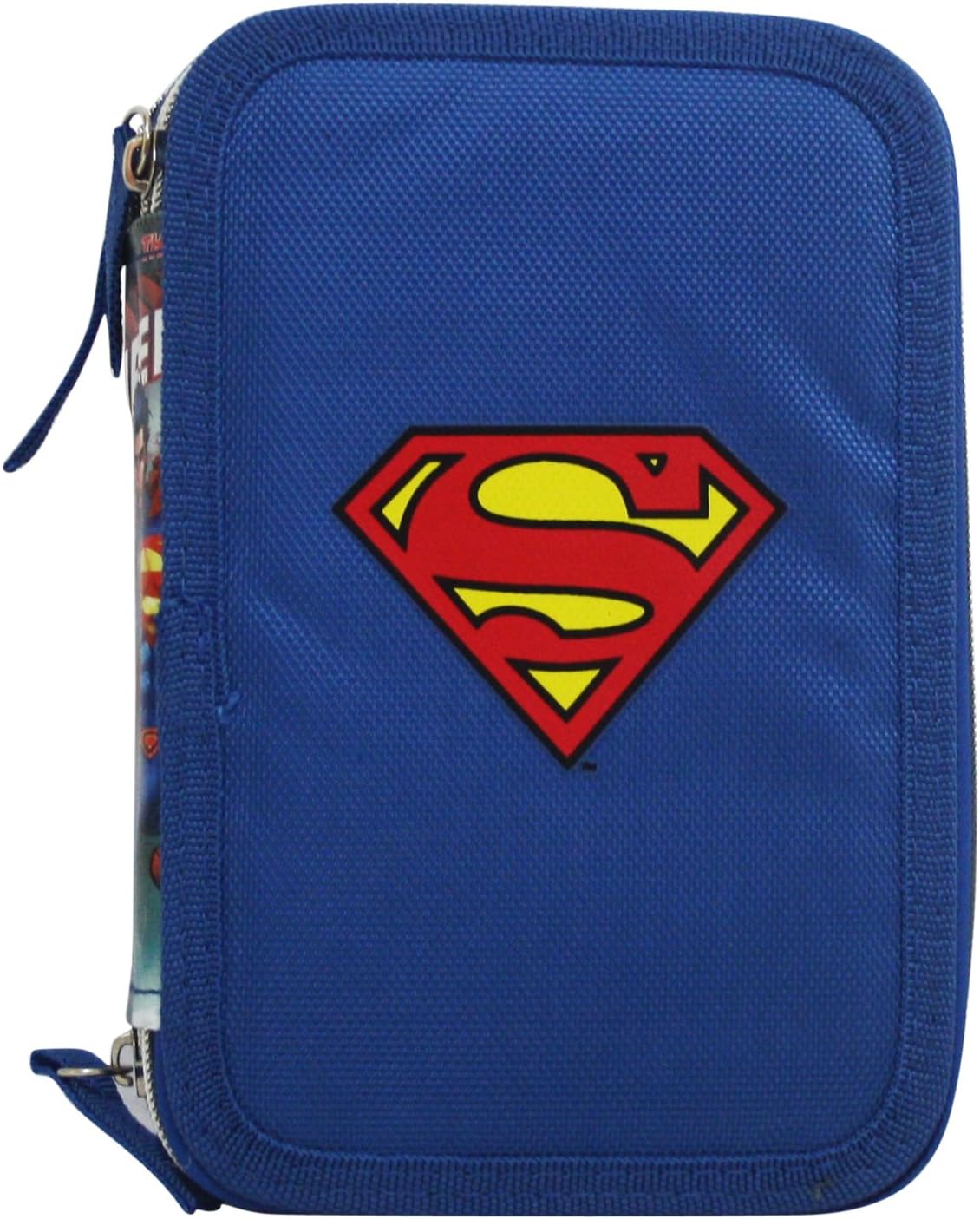 Dc Comics Superman S Case School Colors Pencils Pen Three Zip