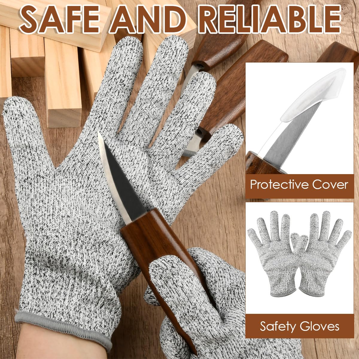 23pcs Kit Sculpture Bois, Kit de Sculpture Sur Bois avec 5 Couteaux à Détails, 4 Couteaux à Sculpter, 9 Bois à Sculpter, Pâte à Polir, Gants, Sac PU, Kit Sculpture Sur Bois, pour débutants&pros