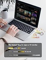 Vista 6 de MOSDART ExFAT - Memoria USB C 3.2 de 64 GB de velocidad rápida C y A, con llavero e indicador LED, para iPhone 15, 16, 17, teléfono Android, iPad