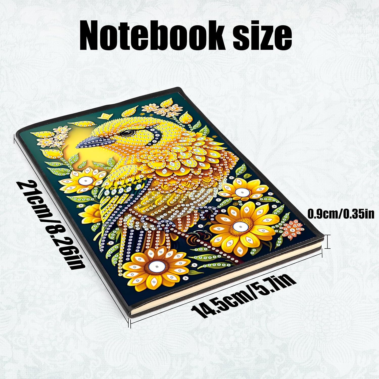Focart DIY Diamond Painting Notebook Kit, Theme of Birds, Special Shaped Diamond Art Notebook Journal Sketchbook for Writing & Drawing image 3