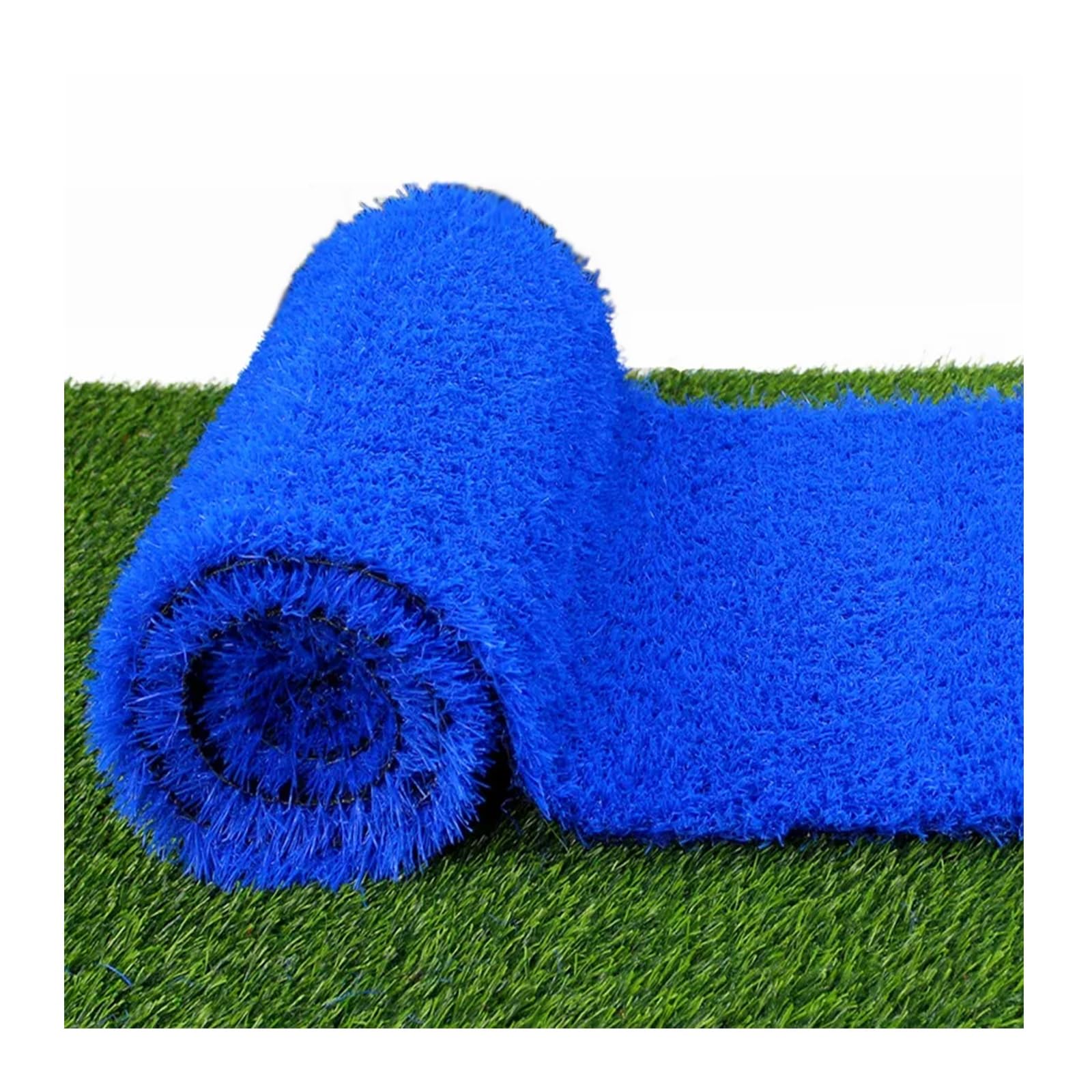 Tappetino in Erba Artificiale Blu con Fori di drenaggio for la Decorazione del Prato del Giardino del Patio(59x118in)