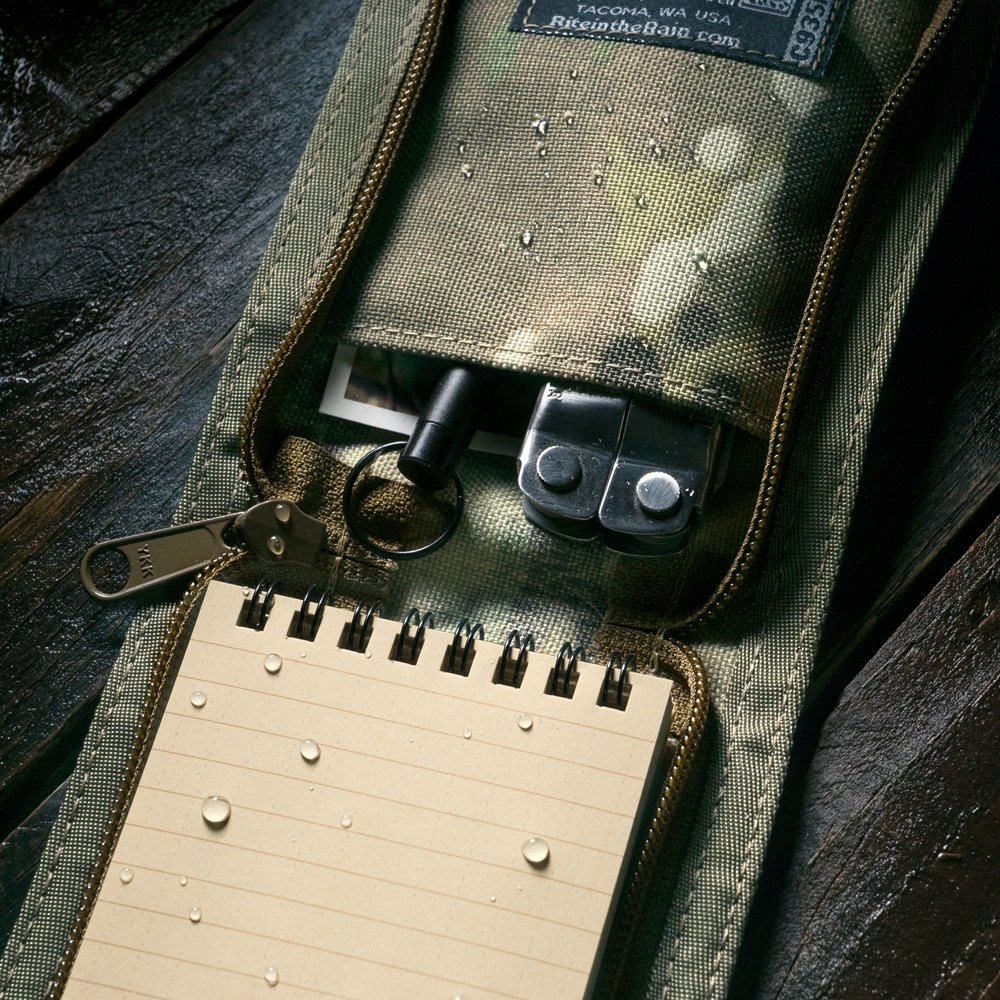 Rite in the Rain Wetterfester Cordura®-Notizbucheinband, für obere Spiralbindung, 7,6 x 12,7 cm, Multicam-Cover