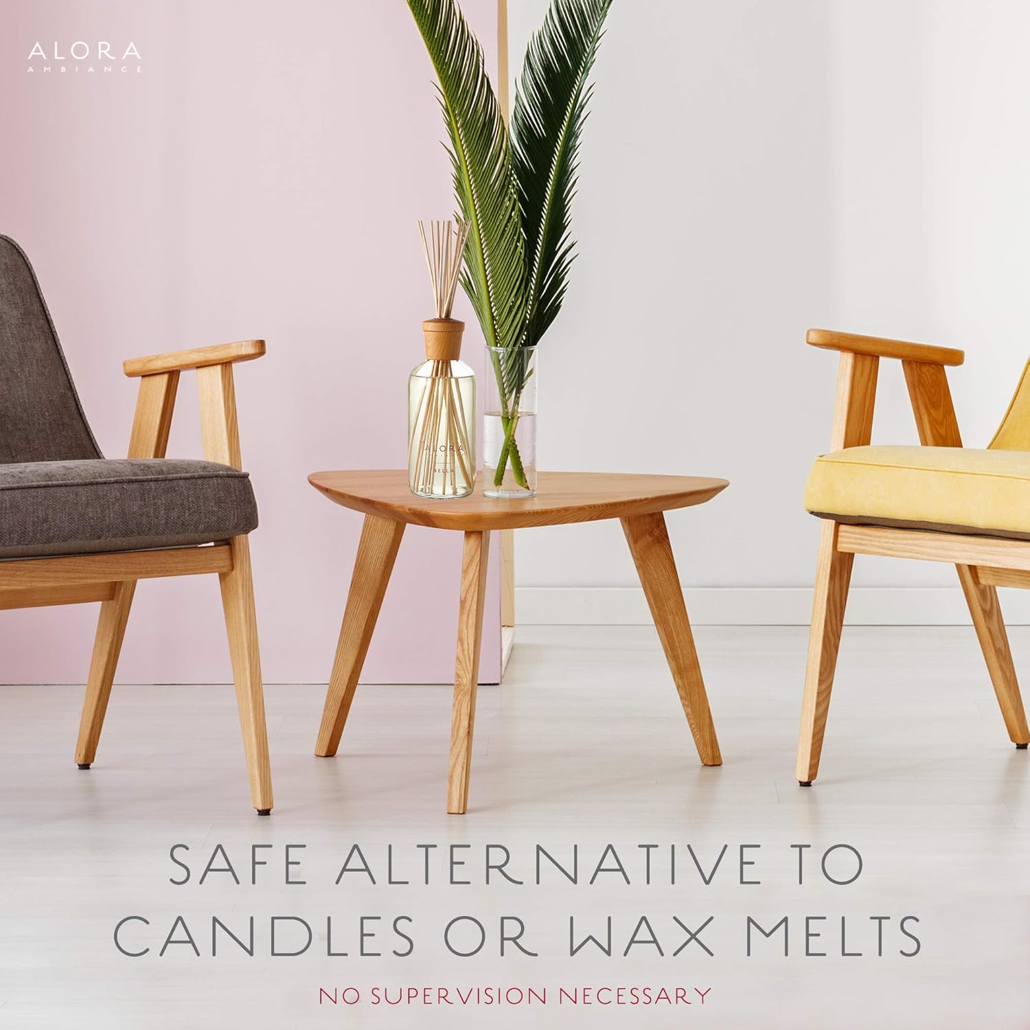 Alora Ambiance Bella 16 oz Reed Diffuser | Long-Lasting Soft & Floral Fragrance | Beautifully Designed for Any Space