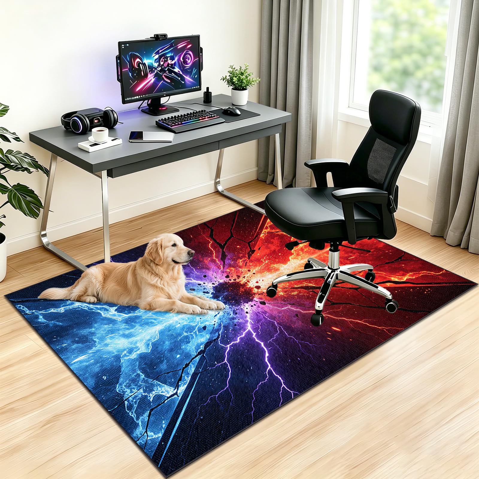 Protector Suelo Silla Suelo Duro Ruedas 200x300cm | Alfombra Silla Ruedas Gaming Protector Suelo, Resistente a Arañazos, Reducción del Ruido, Alfombrilla Protectora para Suelo