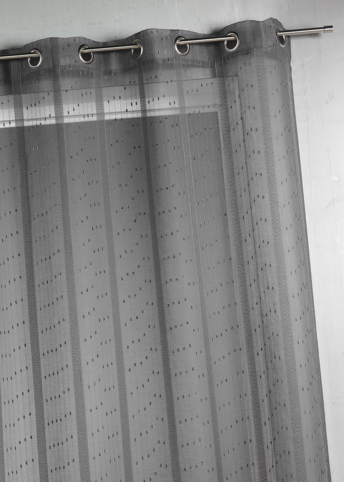 Voilage anthracite 140x240 Home Maison en polyester tissé