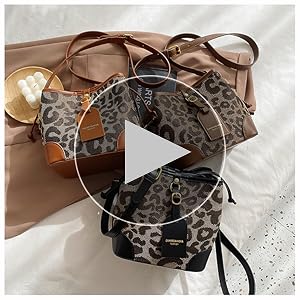 直営店限定 LEOPARD DRAWSTRING BAG Amazon.com: Leopard Print Drawstring Bucket Bag Cheetah Pu