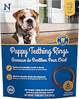 N-Bone Puppy Teething Rings Chicken Flavor 6-Pack - Soothe Sore Gums with DHA & Calcium for Teething Pups