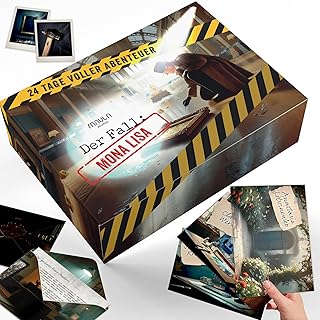 Rätsel Adventskalender 2025 – Der Fall Mona Lisa – Escape & Krimi Detektiv Spiel mit 24 spannenden Aufgaben in Umschlägen – Adventskalender für Erwachsene, Kinder & die ganze Familie (ab 12)
