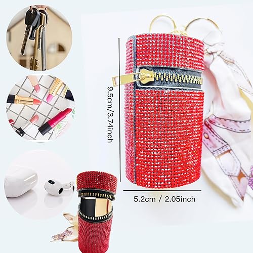 Miniatura 6 de Shiny Safety Keychain Set with Personal Alarm, 19 Pcs Keychain Accessories Kit with Whistle Pompom, Gift Set for Women