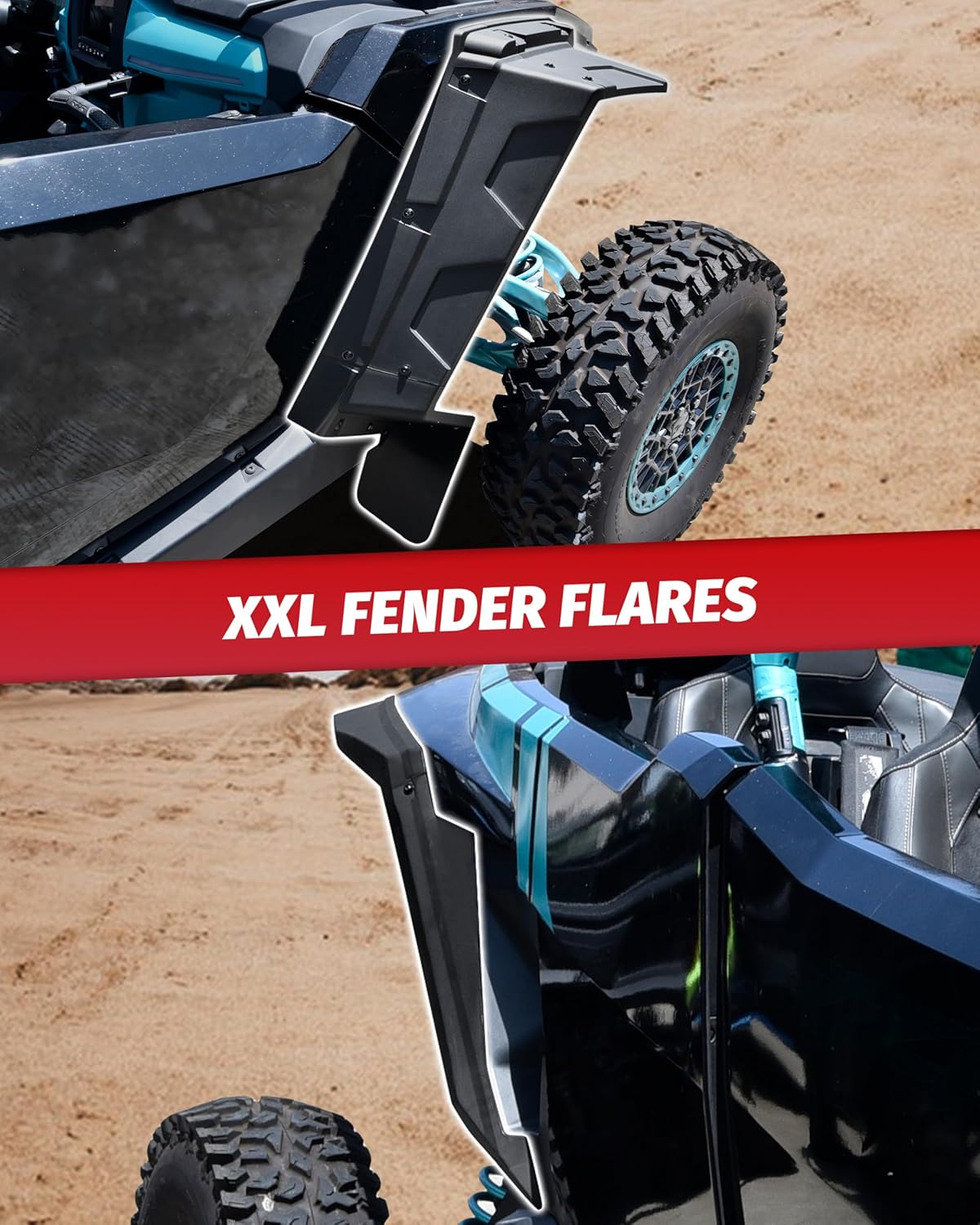 Fender Flares for 2025 RZR PRO XP/R/S, Front Rear Combined Mud Flups Full Coverage Mud Guards for Polaris RZR PRO XP XP4/R R4/S S4 2025+ Accessories, Replace OEM #2890407