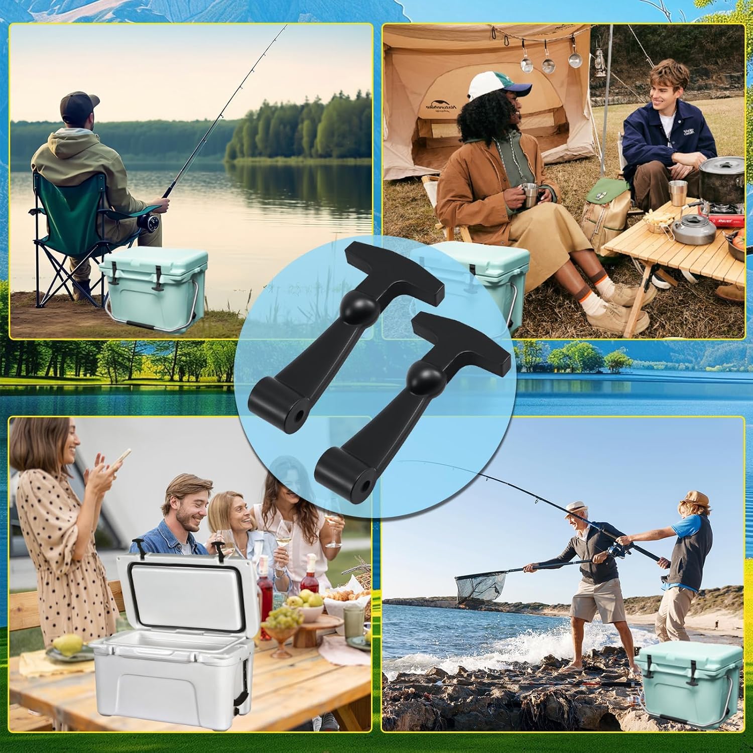 2 Pack Lid Latches Replacements Hard Cooler Handle Grips Silicone Rubber Compatible with Yeti RTIC and More Coolers - Image 7