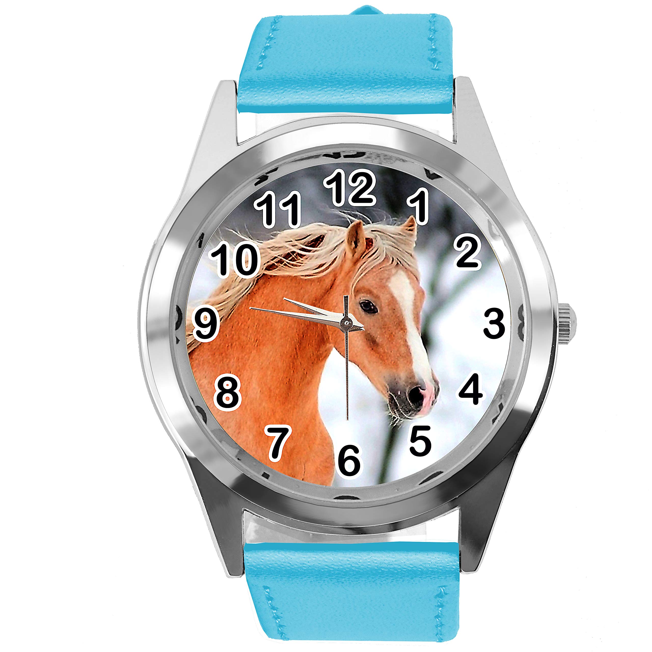 Orologio Octea moon, Fabbricato in Svizzera, Luna, Cinturino in pelle, Blu, Acciaio inossidabile