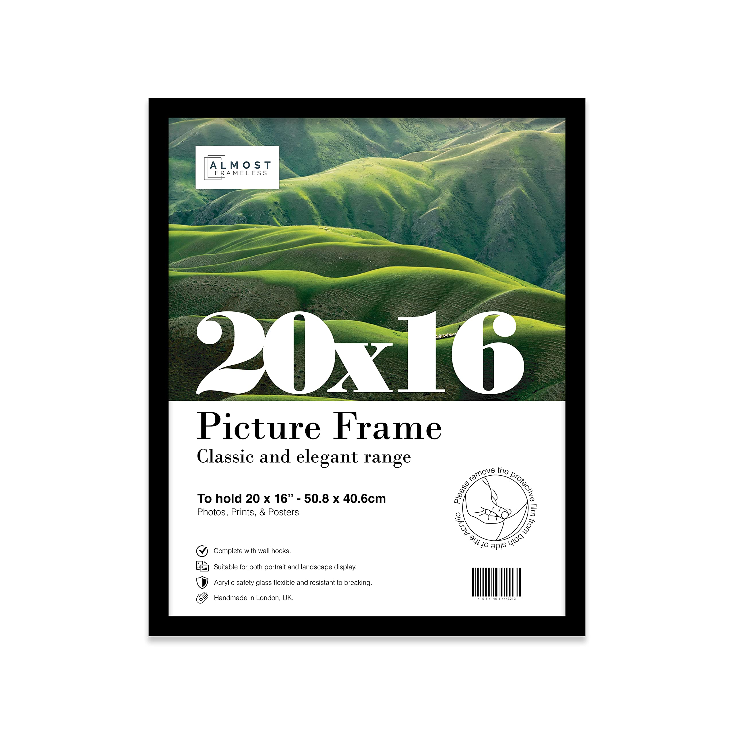 20X16 Black Picture Frame (40.6 X 50.8Cm) PosterPhotoArtworkGallery Wall Or Print from B&Q
