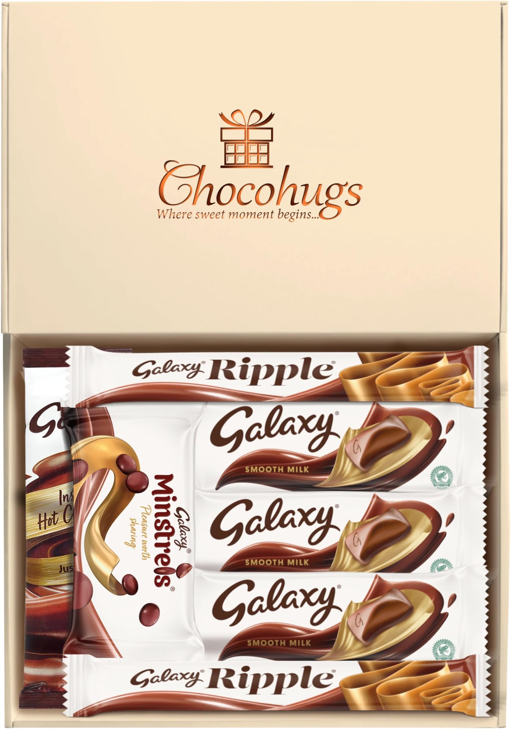 Chocolate Gift Box Hamper | Filled with Galaxy Smooth Milk Chocolates, Minstrels, Ripple | Gift Box | Gift for Children, Mother, Father, Teacher | Treat Box (Standard, All Occasions 2)