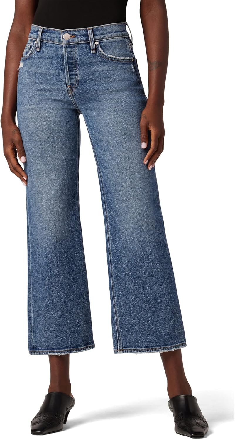 Hudson Jeans Women's Rosie High Rise, Wide Leg Cropped Jean