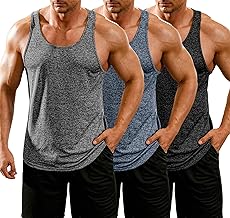 COOFANDY Men's Tank Top Workout Y-Back Summer Gym Fitness Quick Dry Bodybuilding Vest Sleeveless Muscle Shirts Men