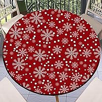 Vista 57 de Round Fitted Tablecloth with Elastic Outdoor Table Cover Round Elastic Tablecloths for Tables Waterproof Wipeable Table Cloths for