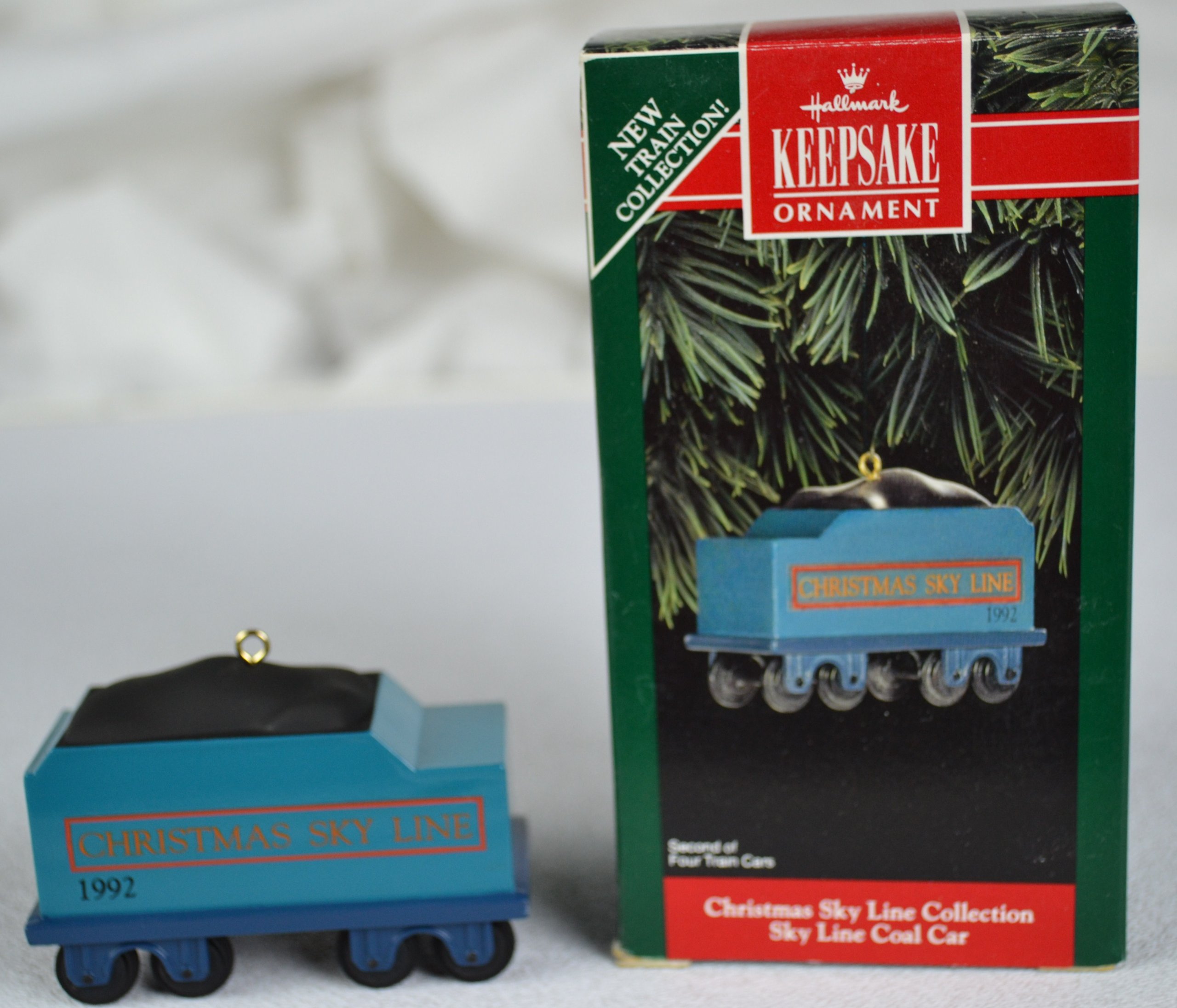 Adorno Hallmark QX5401 coche de carbón Skyline 1992 el regalo perfecto para amantes de trenes