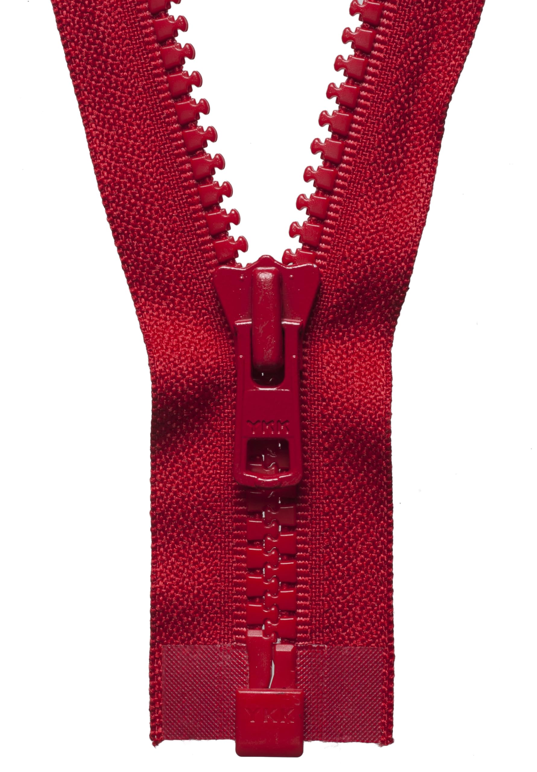 YKK Open Ended Zip, No. 519 Red, 56 cm Length