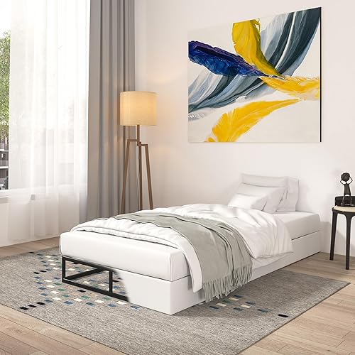 Miniatura 11 de Qingzhou Somier de 5 pulgadas para cama Queen, base de colchón de metal resistente, capacidad de 3000 libras, base de cama de perfil bajo, sin 5