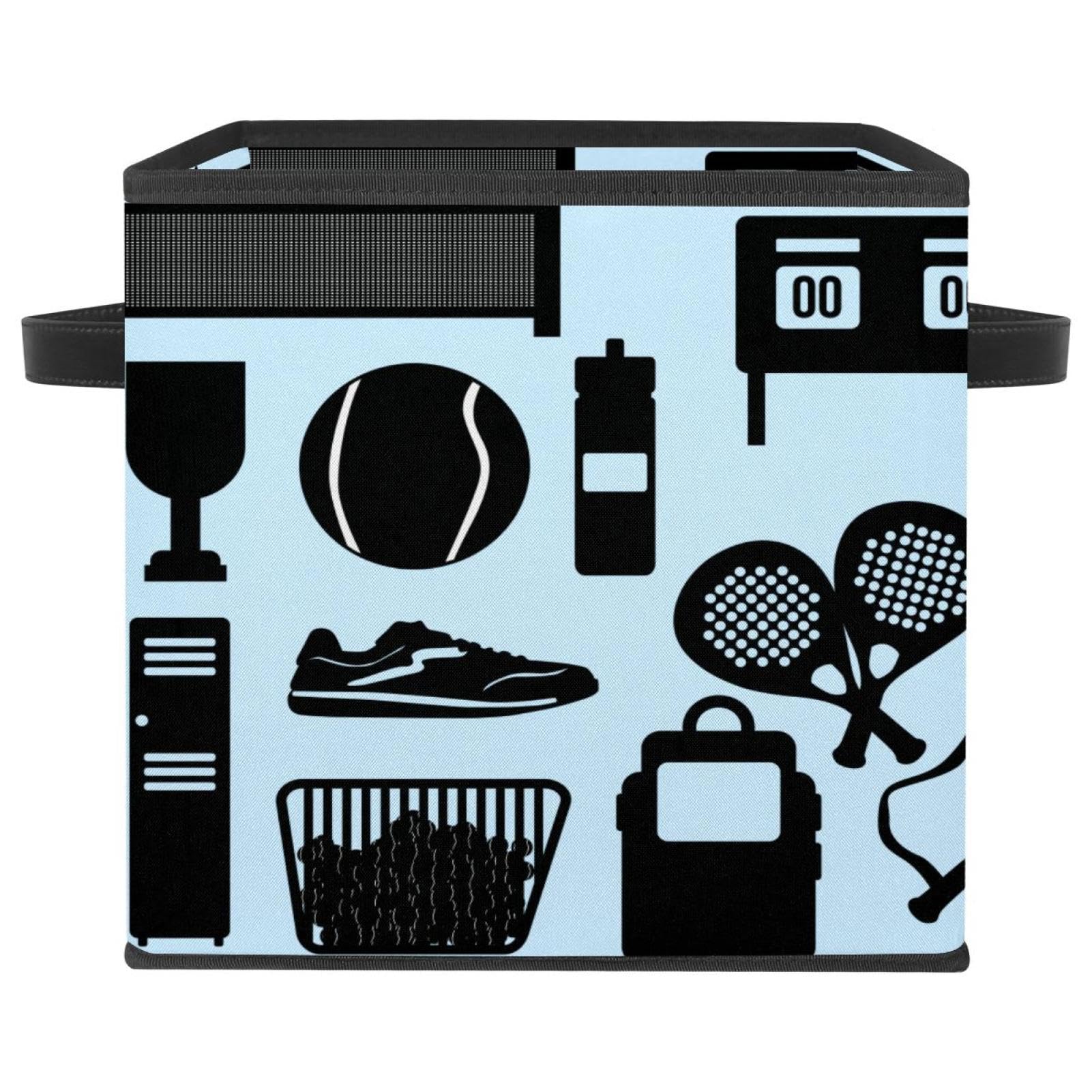 Panier de rangement pliable pour vêtements et jouets boîte en tissu cube noir