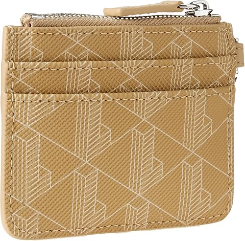 Miniatura 2 de Lacoste Tarjetero con cremallera para mujer, estilo de vida diario, color beige VIENNOIS, talla única, VIENNOIS BEIGE, Tarjetero con cremallera para
