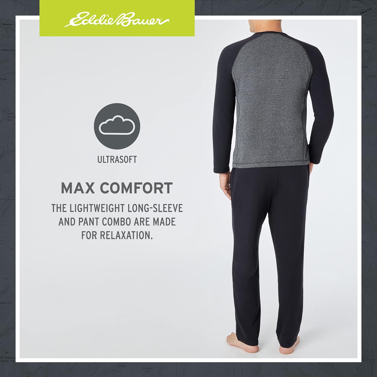 Eddie Bauer Mens Pajamas Set - 2-Piece Ultra Soft Long Sleeve Shirt & Pants Sleepwear | Mens Loungewear Sets - Image 4