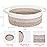 ABenkle Small Basket with Handles - Decorative Durable Rope Woven Storage Bin Shelf Storage Organizer Cube, Easter Baby Gift Basket, 12x8x5