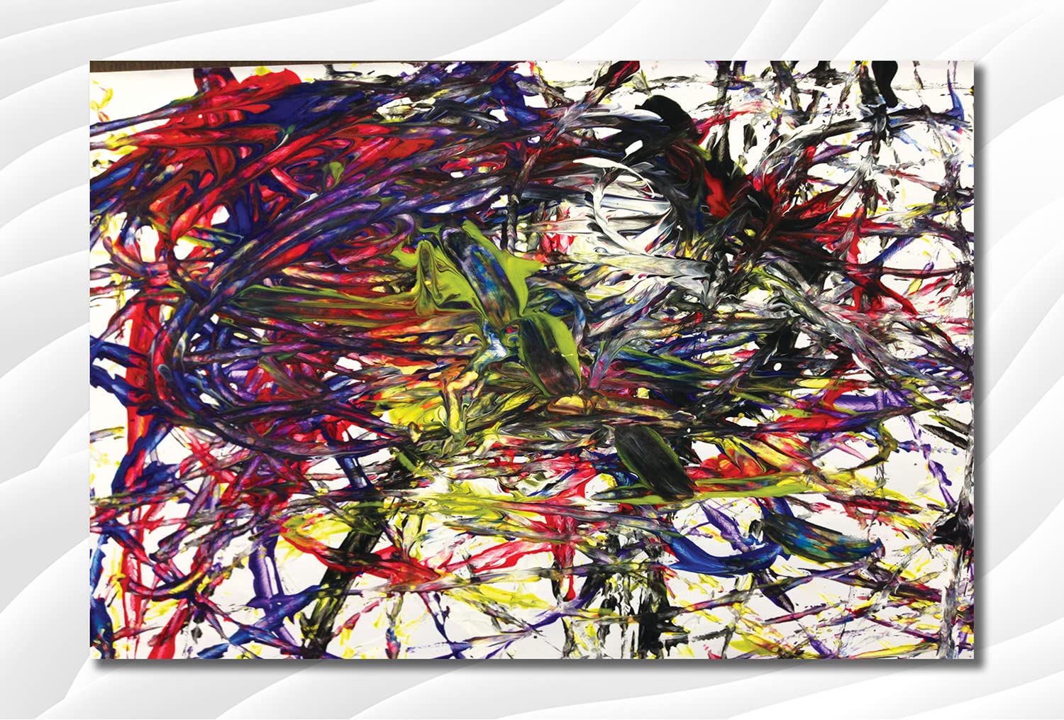 Namaste Home - Laminated Paper Poster - Pollock Drip - Traditional Art - Abstract Art - Laminated Paper Poster for Home and Office (Laminated Paper, Size12X18 Inches, MultiColor)