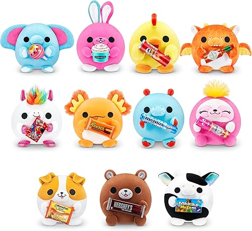 Miniatura 8 de Snackles - Peluche de Snackles de tamaño pequeño de 5.5 pulgadas por ZURU (sorpresa aleatoria), peluche esponjoso y cómodo de 5.5 pulgadas con