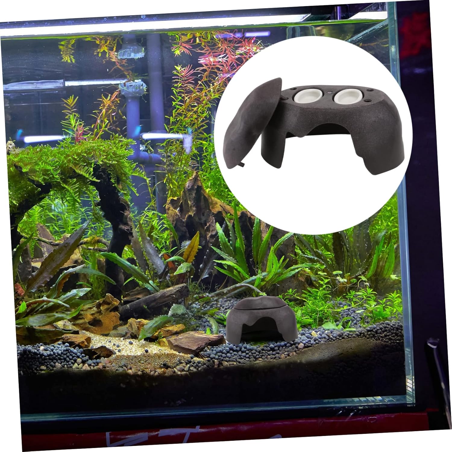 TOYANDONA 2pcs Turtle Humidification Cave for Little Reptiles Decorative Shelter with Ceramic Basin Spacious Design for Reptiles Refuge and Habitat