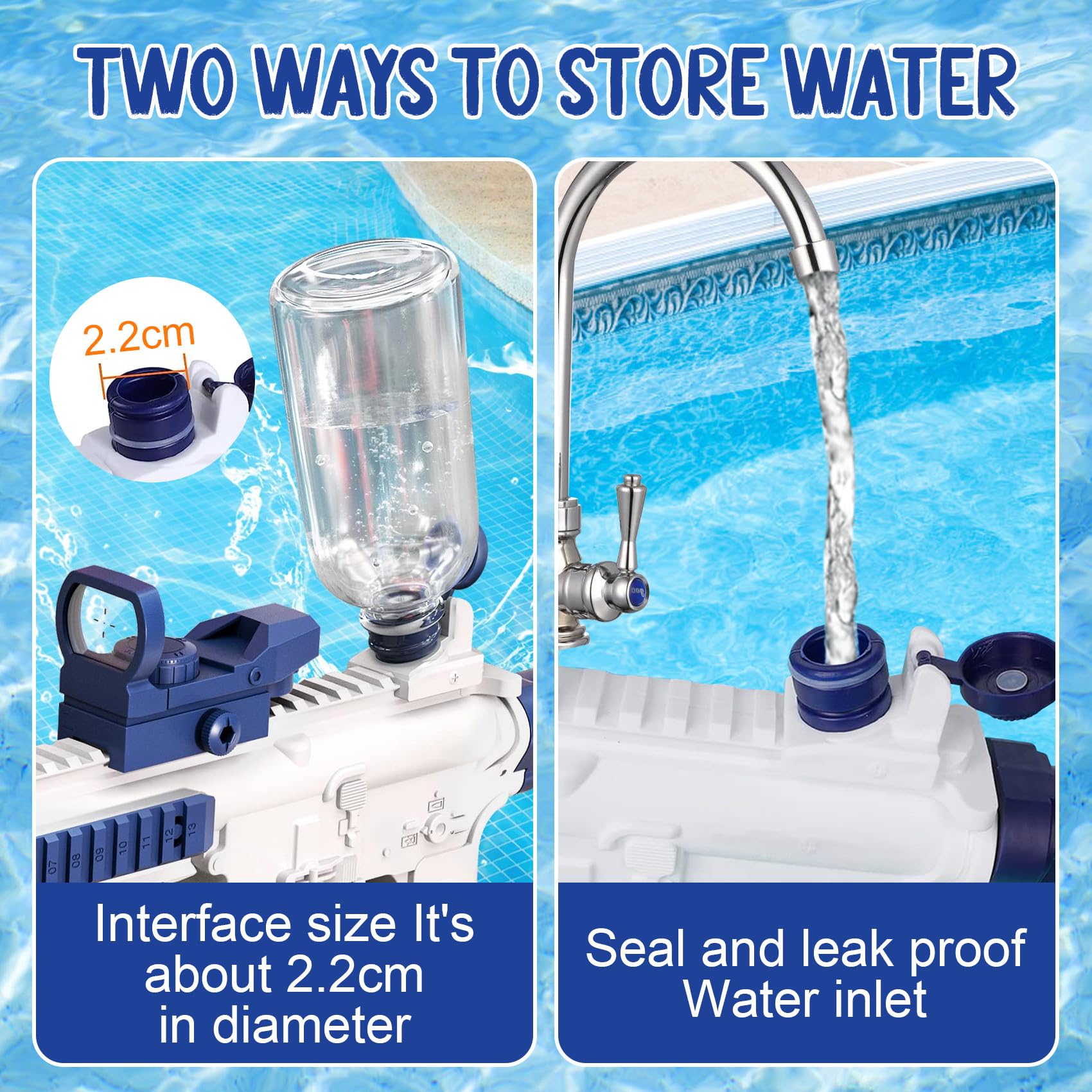 Nueva Pistola de Agua Eléctrica Automática de Plástico Unisex para Adultos con D Nueva Pistola de Agua Eléctrica Automática de Plástico Unisex para Adultos con D