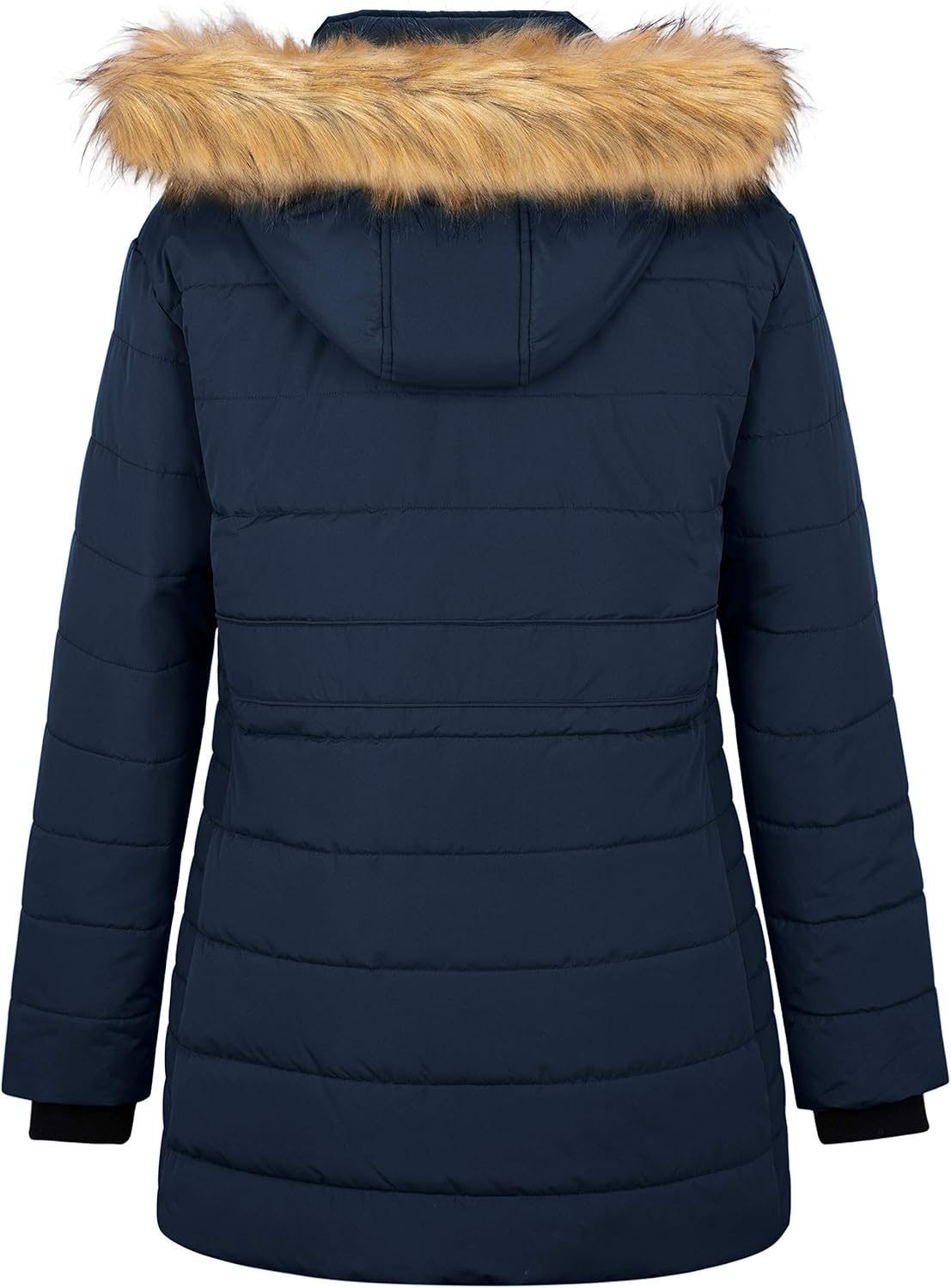 Soularge Women's Plus Size Winter Thicken Puffer Coat with Detachable Hood - Image 3