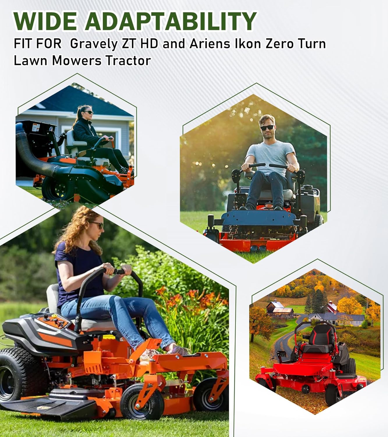 ELITEWILL Seat Suspension Kit for Zero Turn Lawn Mower Compatible with John Deere, Hustler, Exmark, Kubota Lawnmowers, Adjustable Tractor Seat Suspension ‎Kit for Forklift, Bulldozers Seat