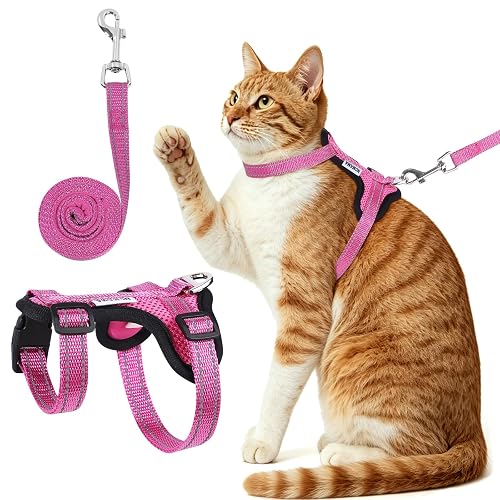 NCMAMA Cat Harness and Leash Set (Pink)