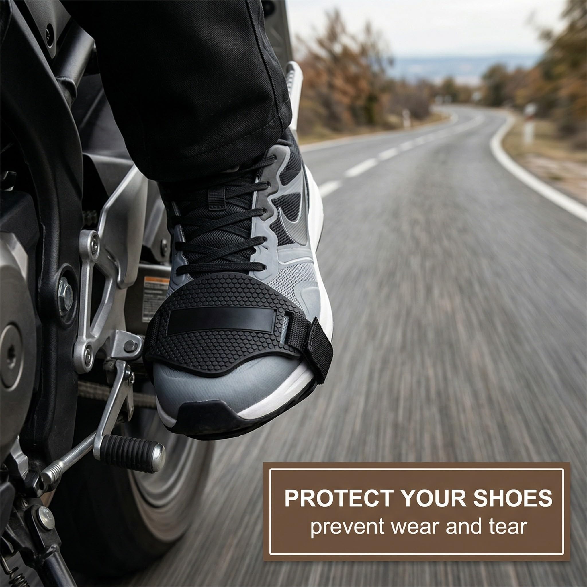 1 Paio Protezione Scarpe Moto Universale, Proteggi Scarpe Moto, Copriscarpe Moto Antiscivolo, Proteggi Scarpa Moto, Accessori per il Cambio del Pattino per Motociclisti