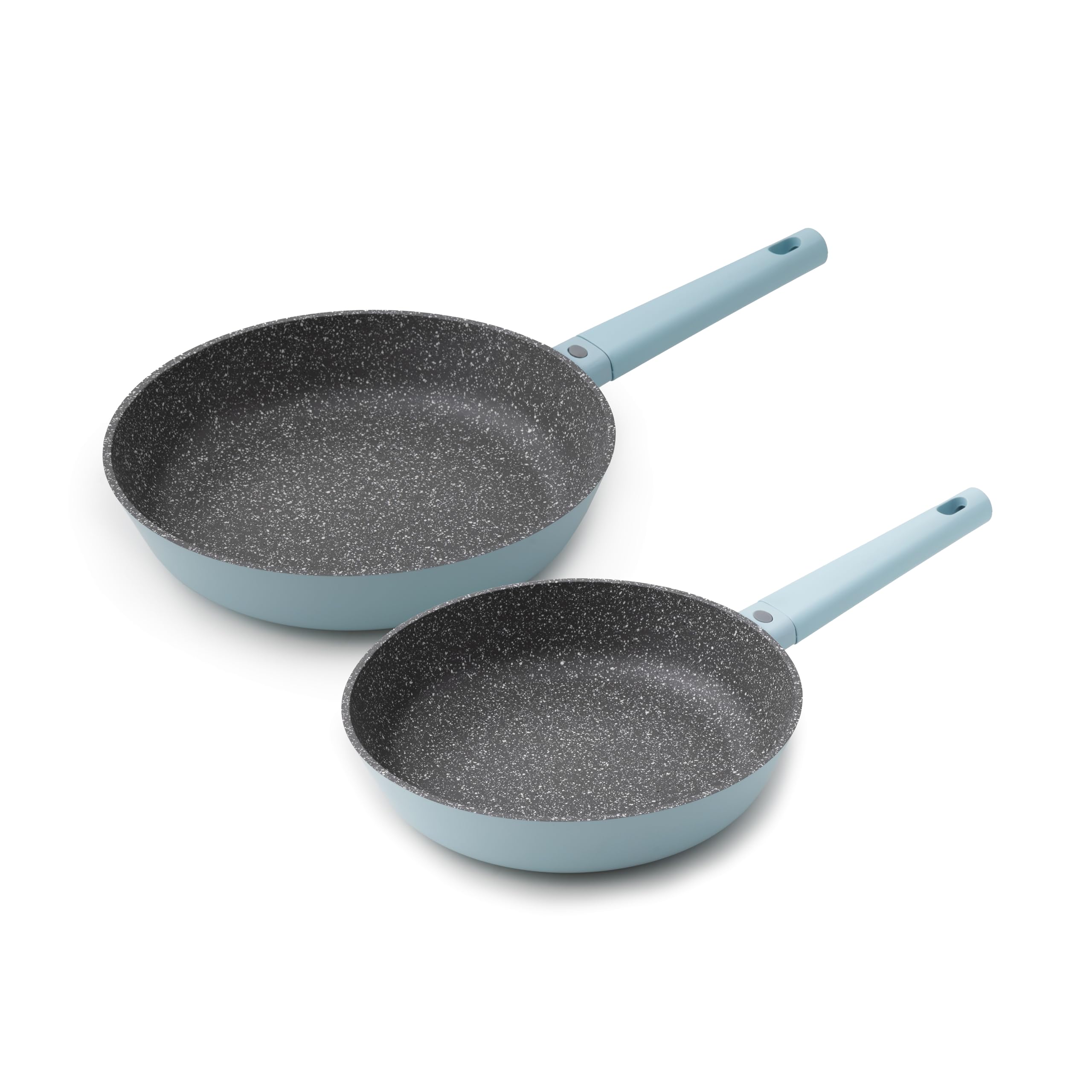 Masterclass, Cast Aluminium Non-Stick Fry Pan Twin Pack Pfa Free Lekka Patelnia W Stylowym Niebieskim Kolorze Z Trwałą Powłoką, Podstawa Indukcyjna Do Piekarnika