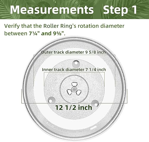 Miniatura 2 de Plato giratorio para microondas de 12.5 pulgadas compatible con Panasonic 12570000008334, placa de vidrio de repuesto para microondas de 12 12